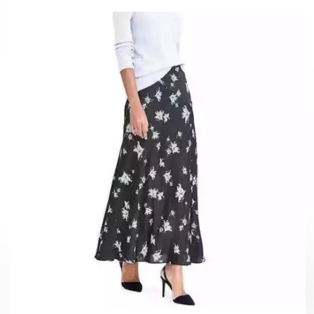 Banana Republic Elegant Black and White Maxi Skirt